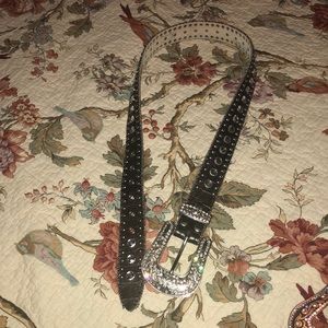 Diamond studded cowgirl belt